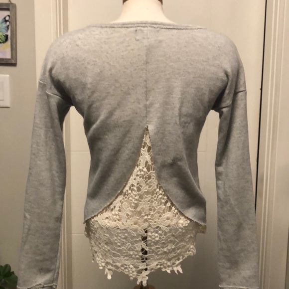 Open lace back sweatshirt - Picture 1 of 5